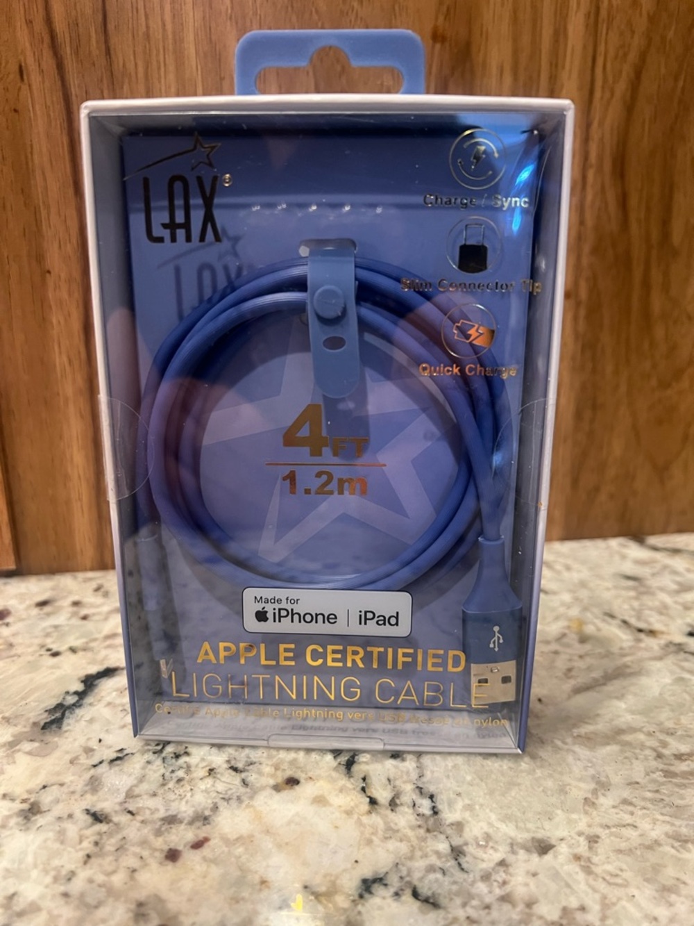 Apple-Certified Lightning Cable - Blue (4ft/1.2m)